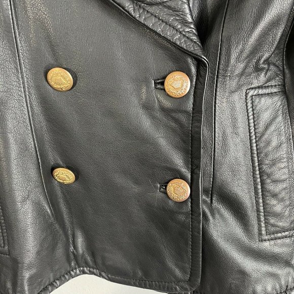 Wilson's Leather Womens Black Leather Biker Moto Jacket Size S Motorcycle - Picture 2 of 9